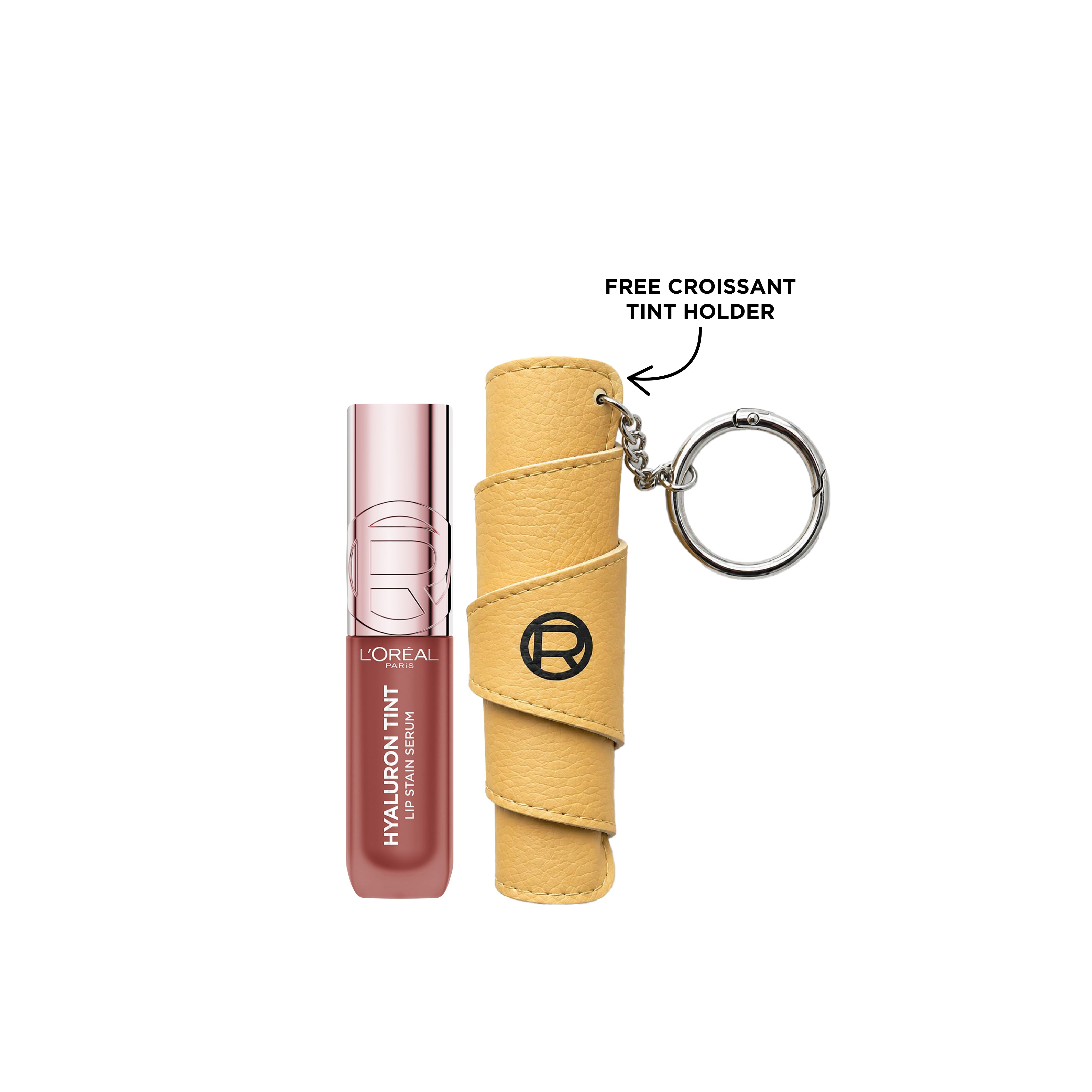 L'Oréal Paris Hyaluron Tint Lip Stain Serum + Gift - Croissant Tint Holder